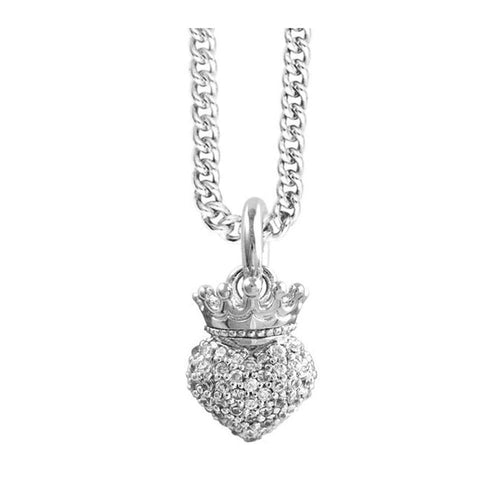 Small Crowned Heart Pendant-King Baby Studio-Swag Designer Jewelry