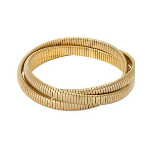 Small Triple Cobra Bracelet in Gold-Janis Savitt-Swag Designer Jewelry