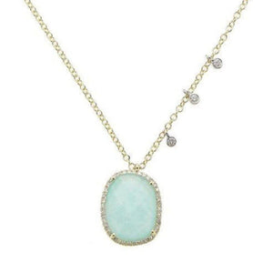 Square Amazonite Necklace-Meira T-Swag Designer Jewelry