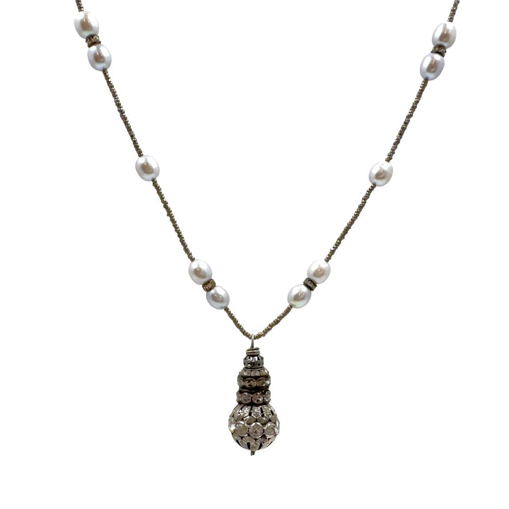 Stationed Pearls with Seed Pearls-Andrea Barnett-Swag Designer Jewelry