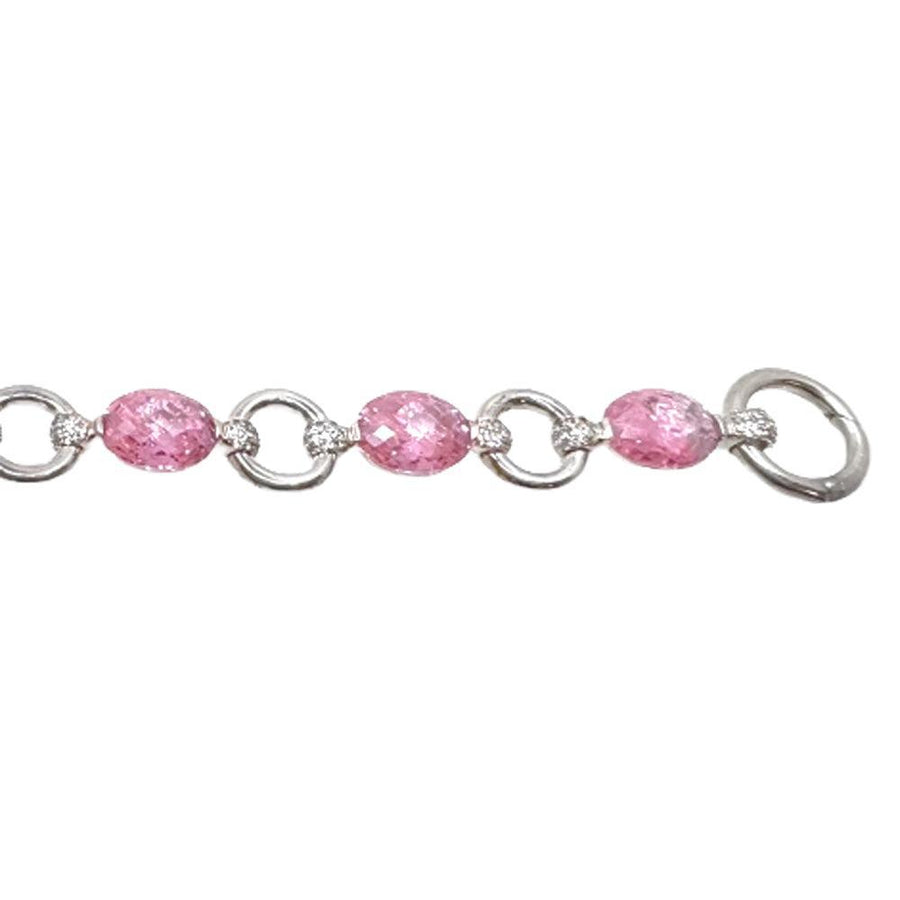 Sterling Silver and Crystal Stationed Bracelet-Thomas Sabo-Swag Designer Jewelry