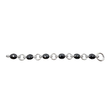 Sterling Silver and Onyx Stationed Bracelet-Thomas Sabo-Swag Designer Jewelry