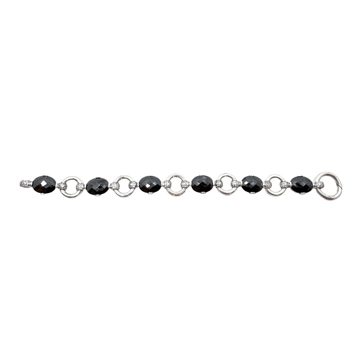 Sterling Silver and Onyx Stationed Bracelet-Thomas Sabo-Swag Designer Jewelry