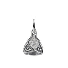 Sterling silver Evil Eye Lotus Bell Pendant-Erica Molinari-Swag Designer Jewelry