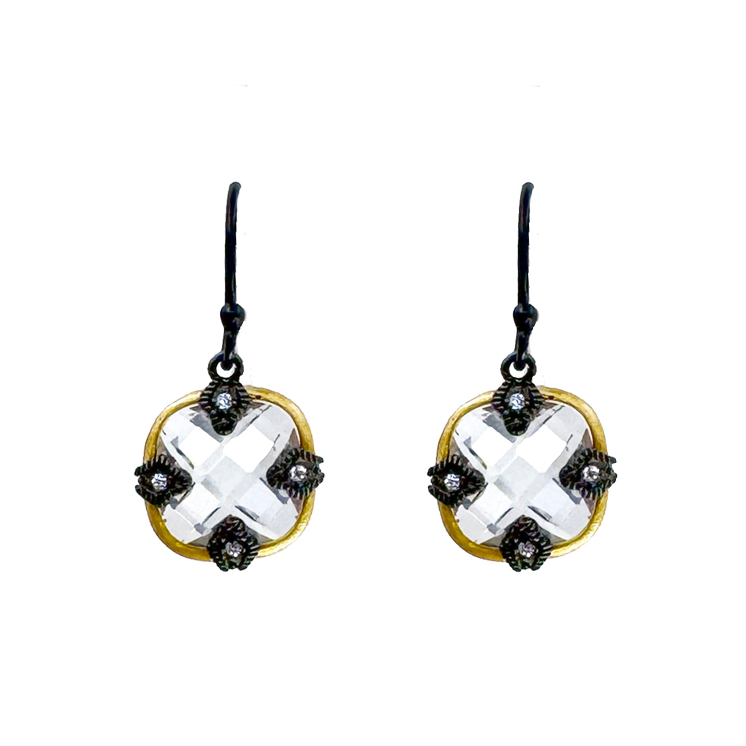 Stone Drop Earrings-Bijou Amani-Swag Designer Jewelry