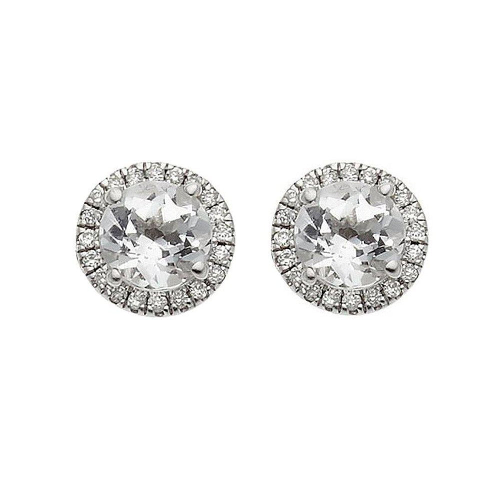 Suzanne Kalan 14k White Topaz Earring-Suzanne Kalan-Swag Designer Jewelry