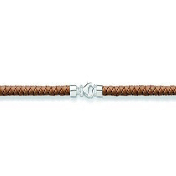 Tan Leather Braided Necklace