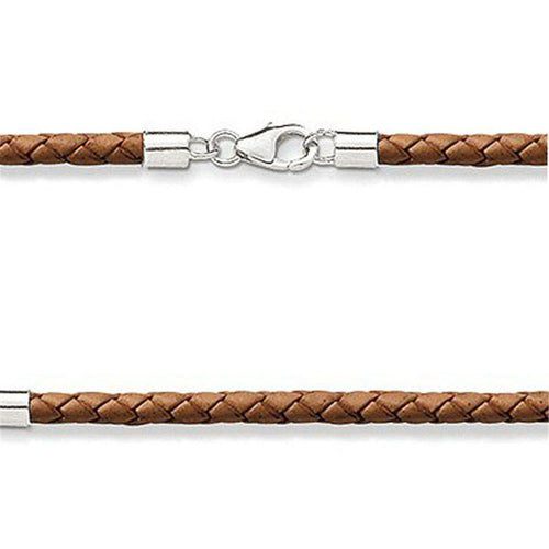 Tan Leather Braided Necklace-Thomas Sabo-Swag Designer Jewelry