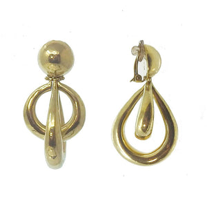 Teardrop Double Hoop Clip Earrings-Vaubel Designs-Swag Designer Jewelry