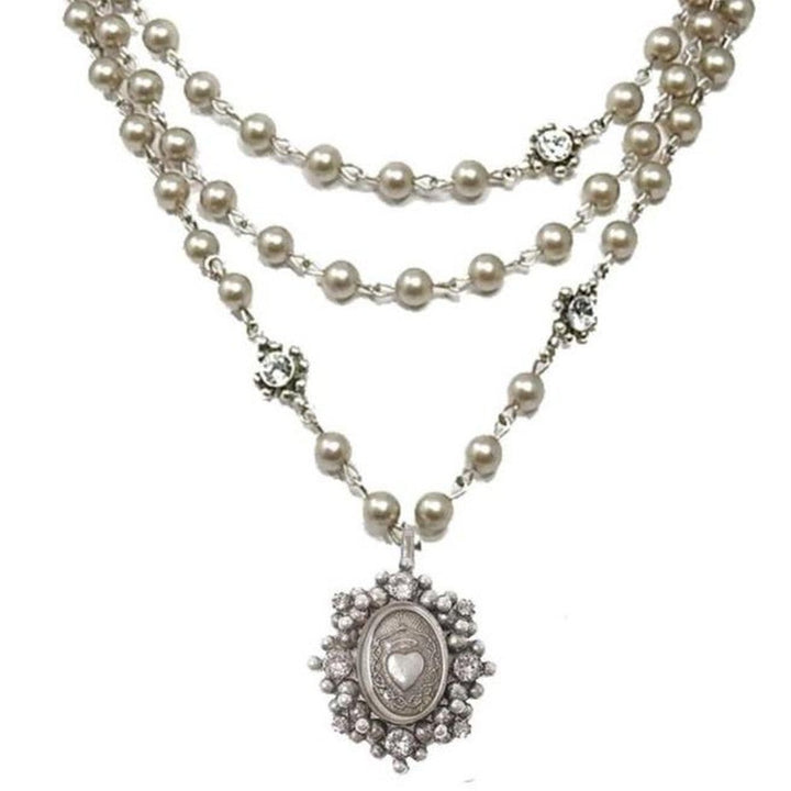 Tres Gracias Magdalena Platinum Pearl-Virgins Saints and Angels-Swag Designer Jewelry