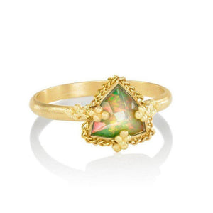 Triangle Prong Opal Ring-Amali Jewelry-Swag Designer Jewelry