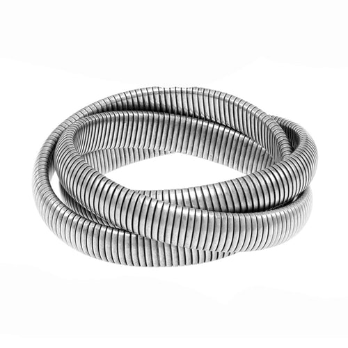 Triple Cobra Bracelet in Rhodium-Janis Savitt-Swag Designer Jewelry