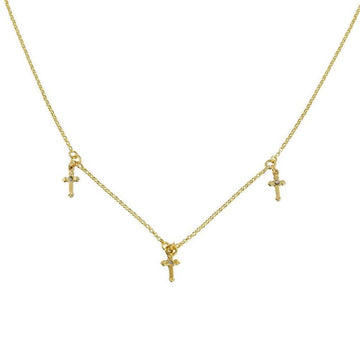 Triple Lovers Cross Choker-Virgins Saints and Angels-Swag Designer Jewelry