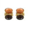 Two Stones Criss Cross Clip Earrings-Vaubel Designs-Swag Designer Jewelry