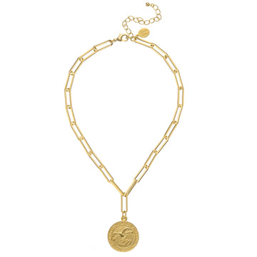 USA 250 Pendant on Paperclip Chain-Susan Shaw-Swag Designer Jewelry