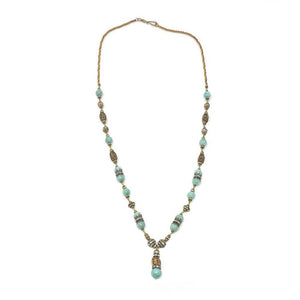 Vintage Beads and Turquoise-Andrea Barnett-Swag Designer Jewelry