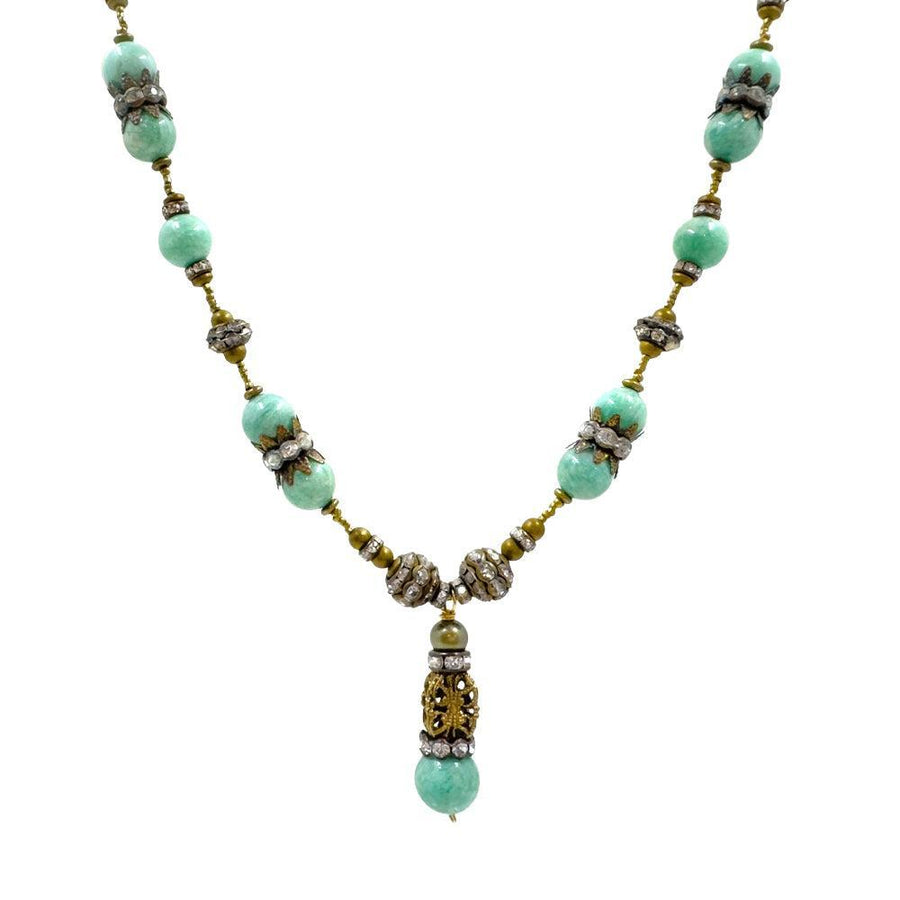 Vintage Beads and Turquoise-Andrea Barnett-Swag Designer Jewelry
