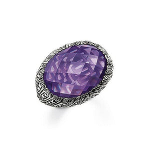 Violet Solitaire Ring Size 6-Thomas Sabo-Swag Designer Jewelry