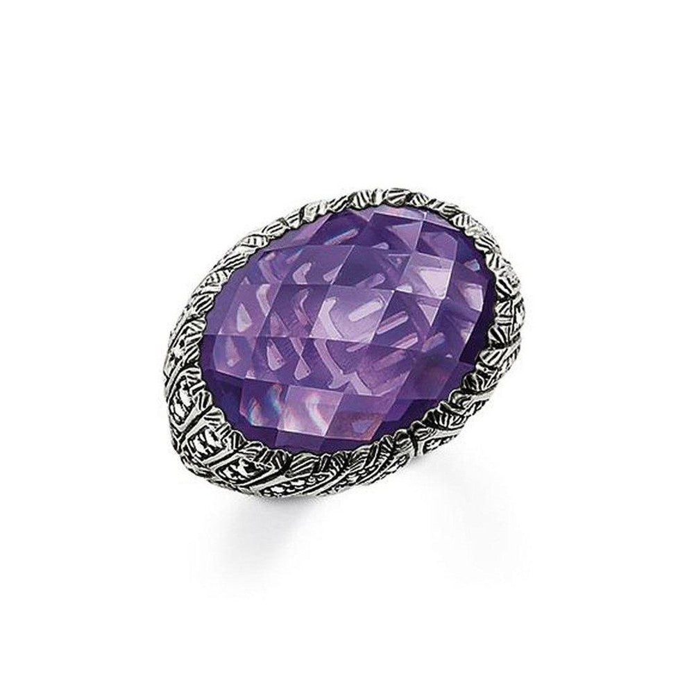 Violet Solitaire Ring Size 6-Thomas Sabo-Swag Designer Jewelry