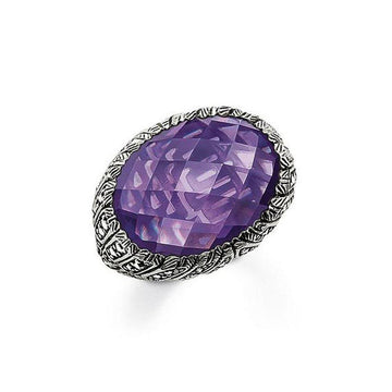 Violet Solitaire Ring Size 6-Thomas Sabo-Swag Designer Jewelry