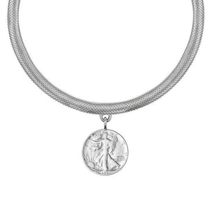 Walking Liberty Coin Necklace-Janis Savitt-Swag Designer Jewelry