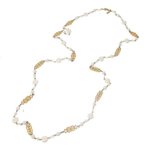 White Bead Necklace-Ben Amun-Swag Designer Jewelry