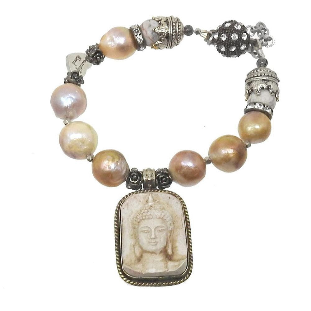 White Buddha Amulet Bracelet-Beautiful Soul Jewelry-Swag Designer Jewelry