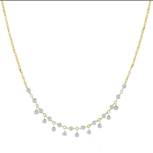 White Gold Bezel Diamond Necklace-Meira T-Swag Designer Jewelry