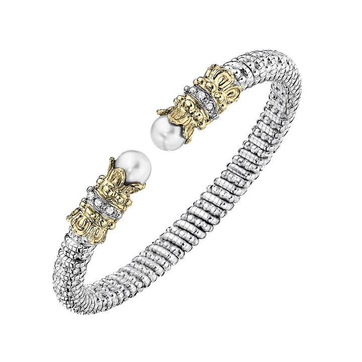 White Pearl Tip Bracelet - 20833WPD-Vahan-Swag Designer Jewelry