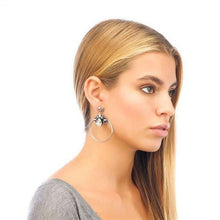 Whoopi Crystal Cluster Hoop Earrings-Anton Heunis-Swag Designer Jewelry