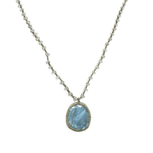 Woven Blue Celadon Necklace-Danielle Welmond-Swag Designer Jewelry
