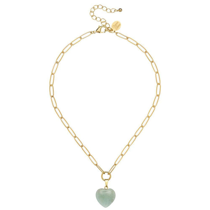Audrey Heart Necklace - Jade-Susan Shaw-Swag Designer Jewelry