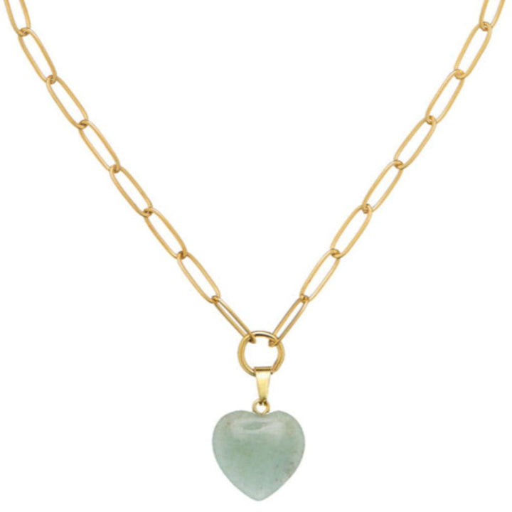 Audrey Heart Necklace - Jade-Susan Shaw-Swag Designer Jewelry