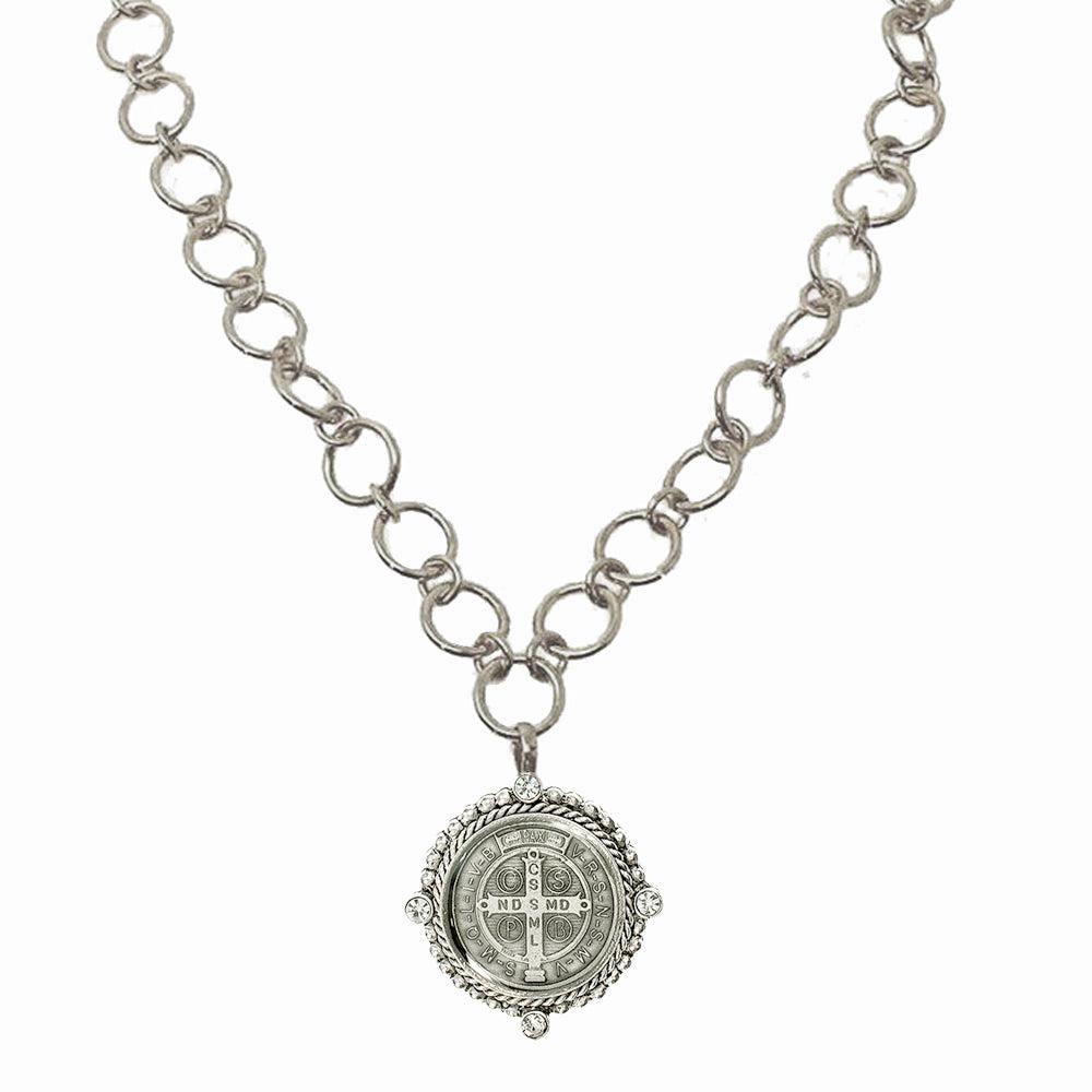 Betty Chain Necklace with Medallion Charm

