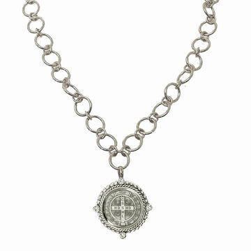 Betty Chain Necklace with Medallion Charm
