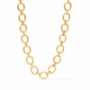 Gold Catalina Demi Link necklace, hammered textured chain design.
