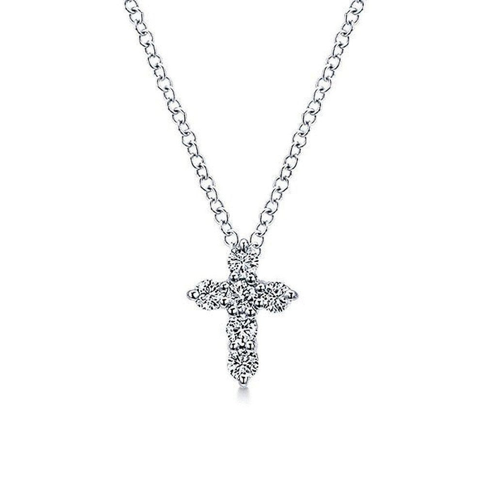 Diamond Cross Necklace-Gabriel & Co-Swag Designer Jewelry