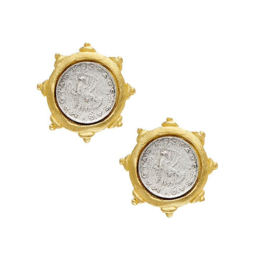 Dove Coin Studs-Susan Shaw-Swag Designer Jewelry