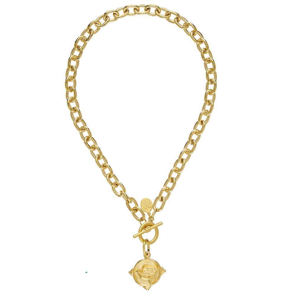 Dove Intaglio Toggle Necklace-Susan Shaw-Swag Designer Jewelry
