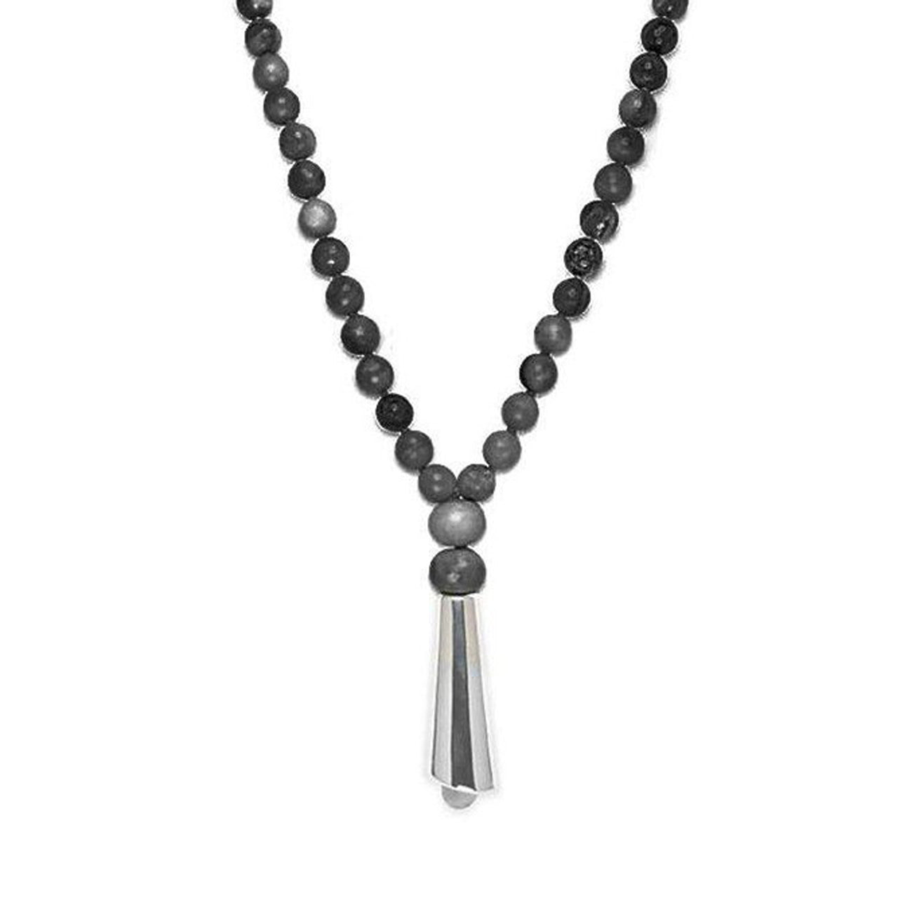 Faceted Onyx Necklace with Silver Drop-Simon Sebbag-Swag Designer Jewelry