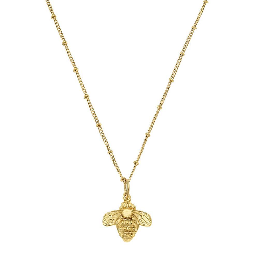 Handcast Gold Bee Necklace-Susan Shaw-Swag Designer Jewelry