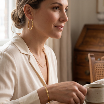Crescent Hoop Earrings