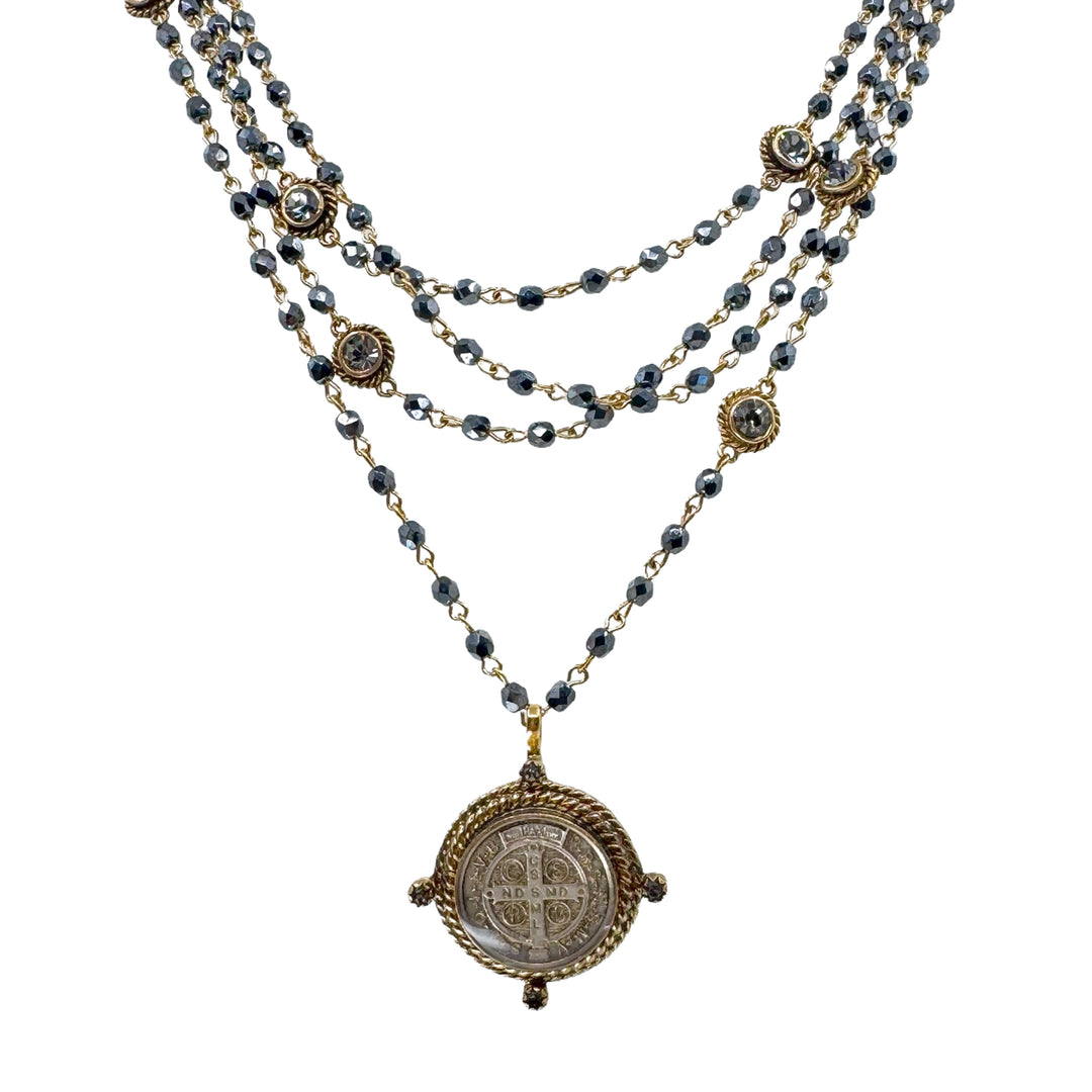 Magdalena in Hematite-Virgins Saints and Angels-Swag Designer Jewelry
