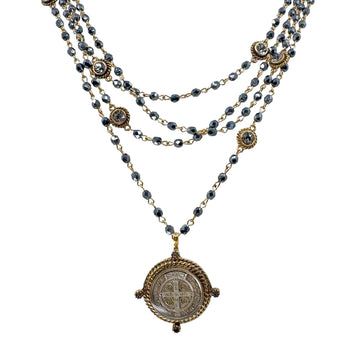 Magdalena in Hematite-Virgins Saints and Angels-Swag Designer Jewelry
