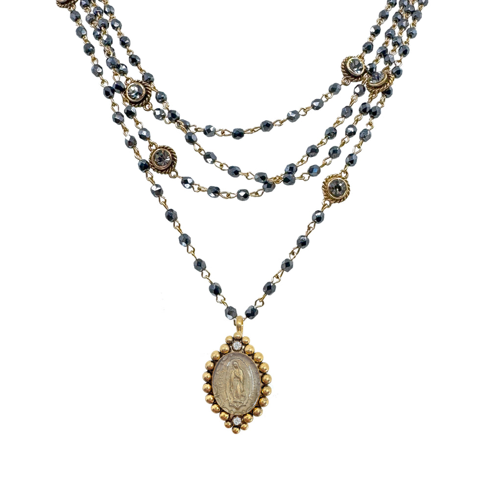 Magdalena in Hematite-Virgins Saints and Angels-Swag Designer Jewelry