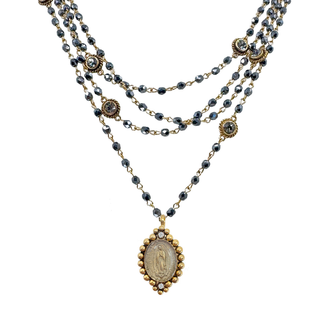 Magdalena in Hematite-Virgins Saints and Angels-Swag Designer Jewelry