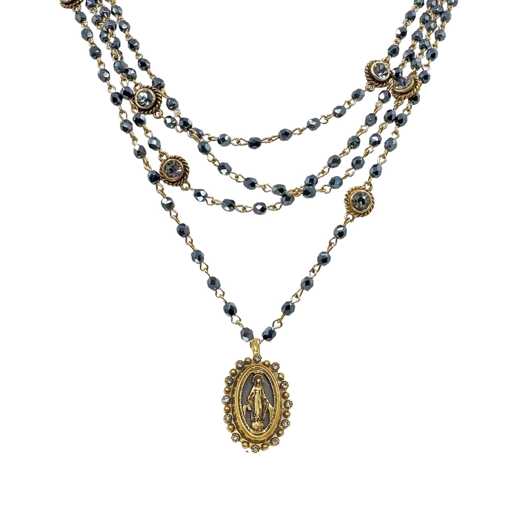 Magdalena in Hematite-Virgins Saints and Angels-Swag Designer Jewelry