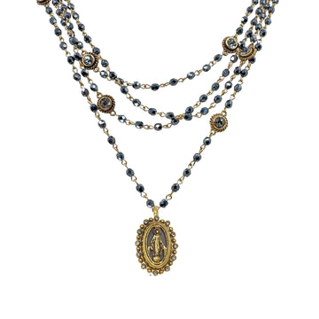 Magdalena in Hematite-Virgins Saints and Angels-Swag Designer Jewelry