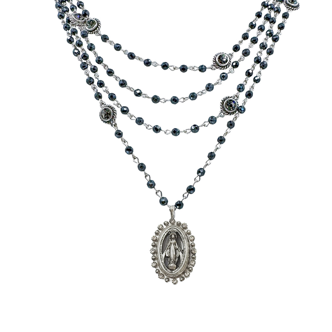 Magdalena in Hematite-Virgins Saints and Angels-Swag Designer Jewelry