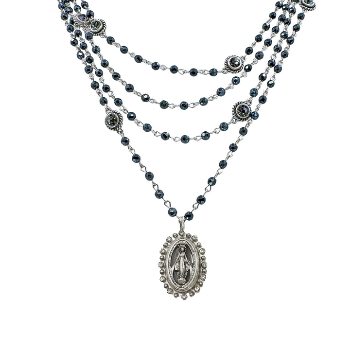 Magdalena in Hematite-Virgins Saints and Angels-Swag Designer Jewelry